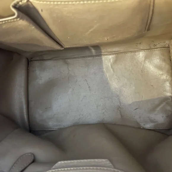 Celine Olive Green Leather Mini Luggage Tote - Picture 7 of 16